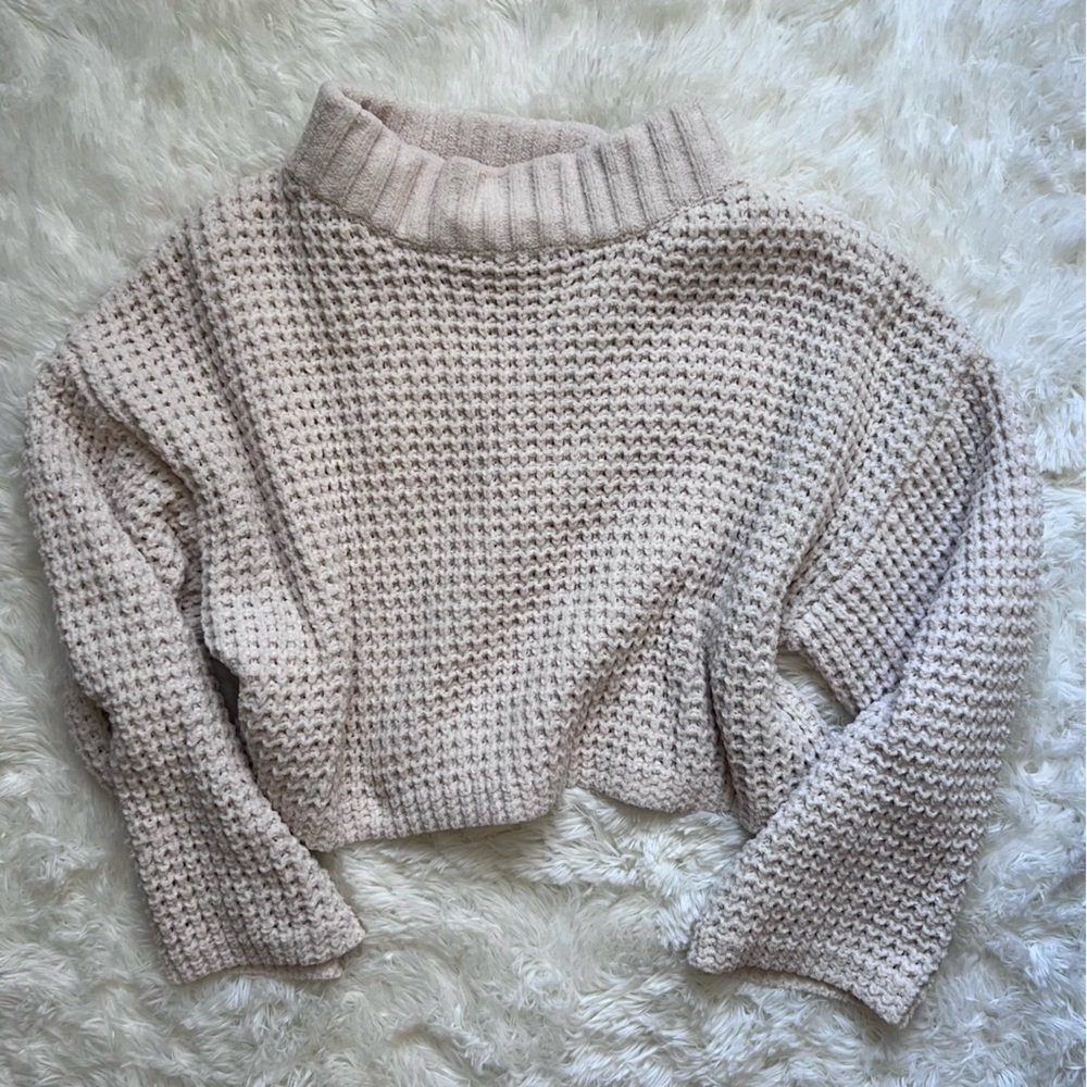 Aakaa Cream Knit Cowlneck Sweater